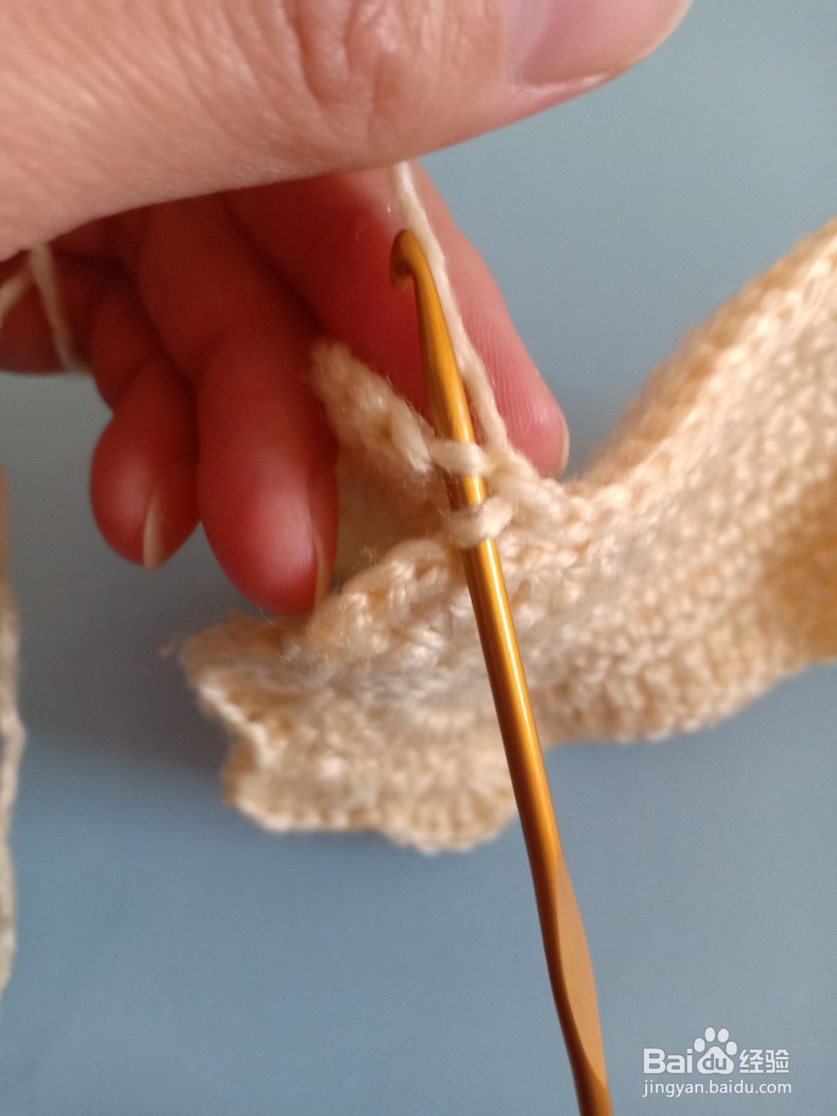 猫爪手套编织教程