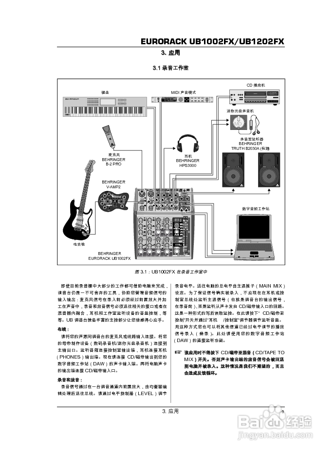 behringer ub1002fx/ub1202fx 專業音響使用說明書