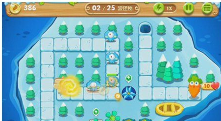 保卫萝卜2 极地 第117关 金水晶萝卜攻略