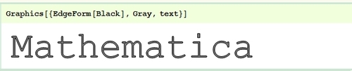 Mathematica 矢量字体的制作