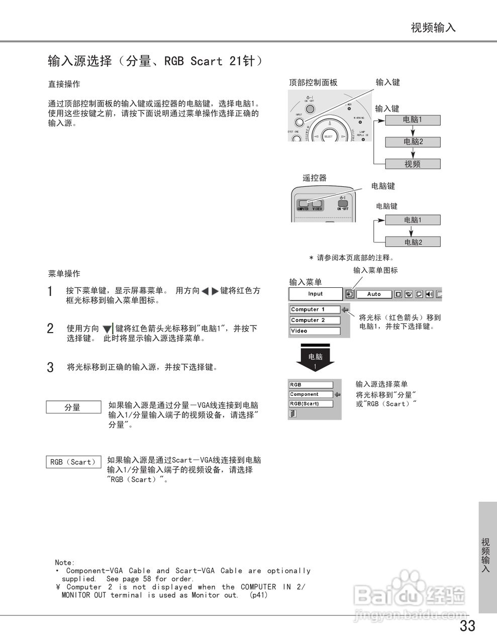EIKI爱其 LC-XB28投影机说明书:[4]