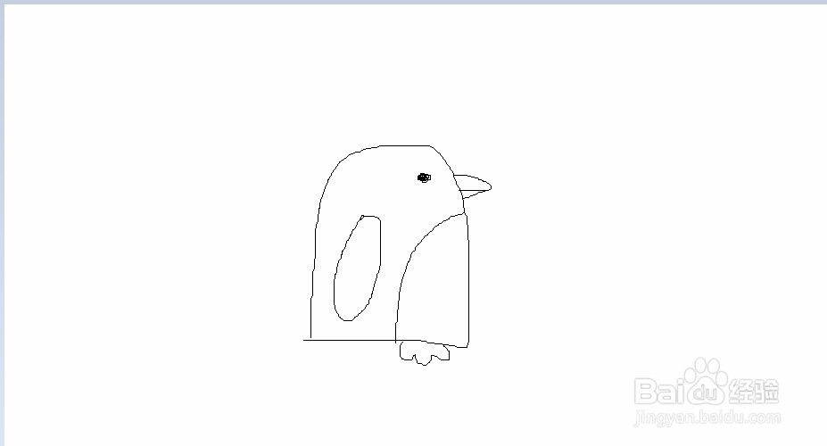 教大家简笔画企鹅的方法
