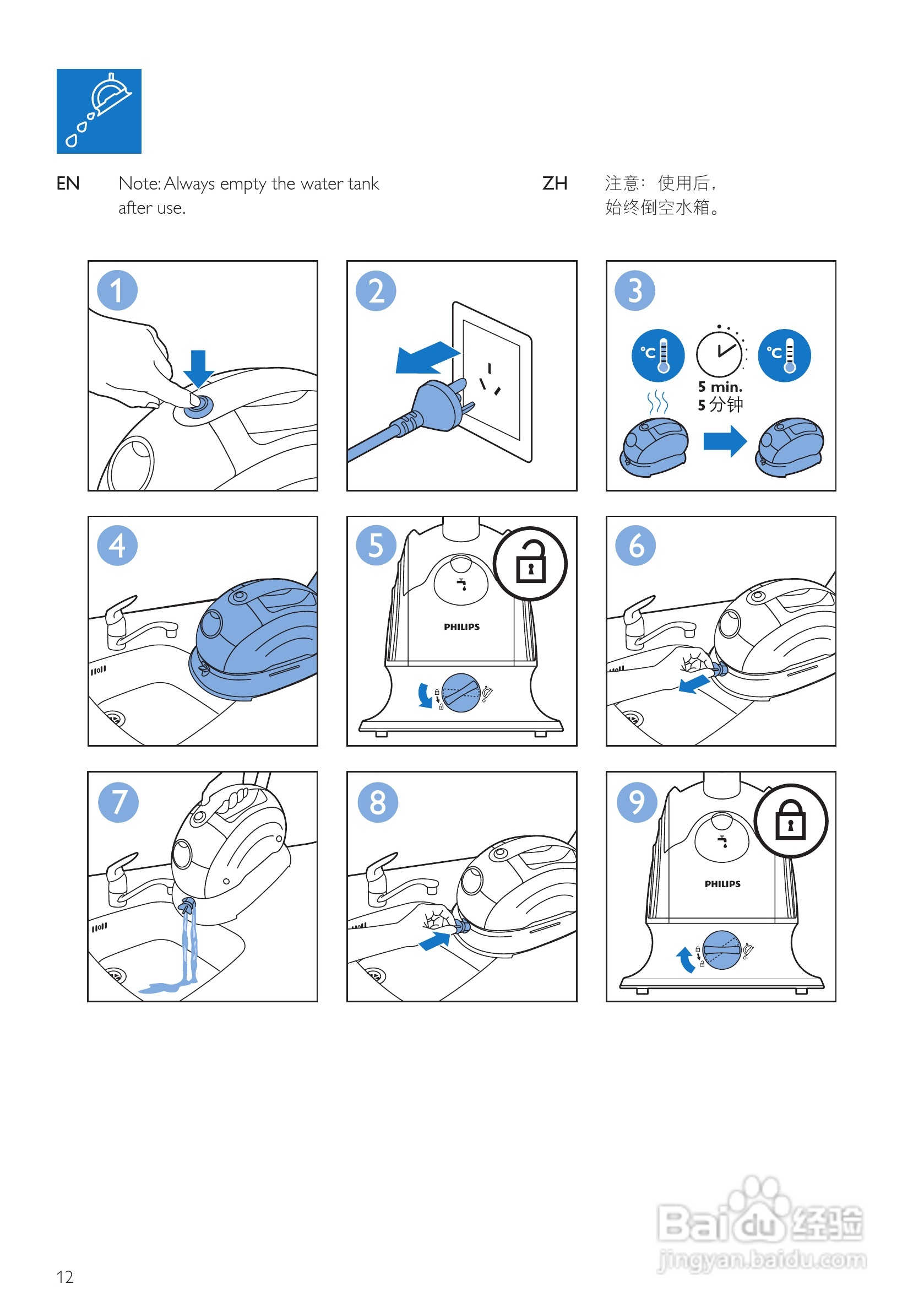 PHILIPS GC550挂烫机用户手册