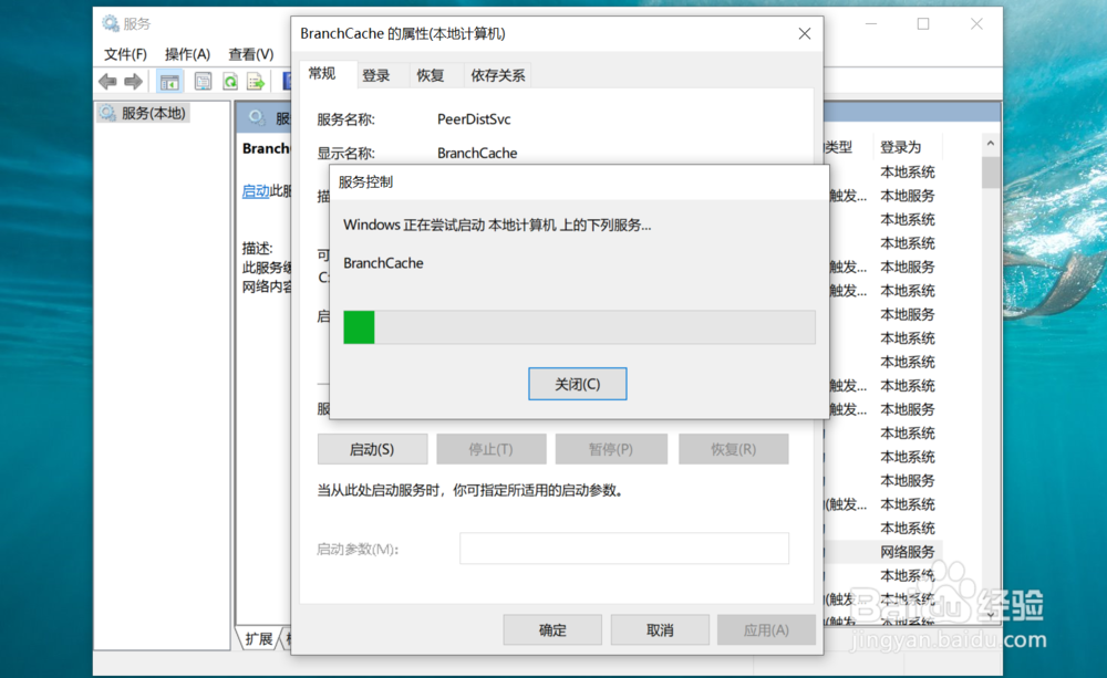 怎么启动系统中的BranchCache服务?