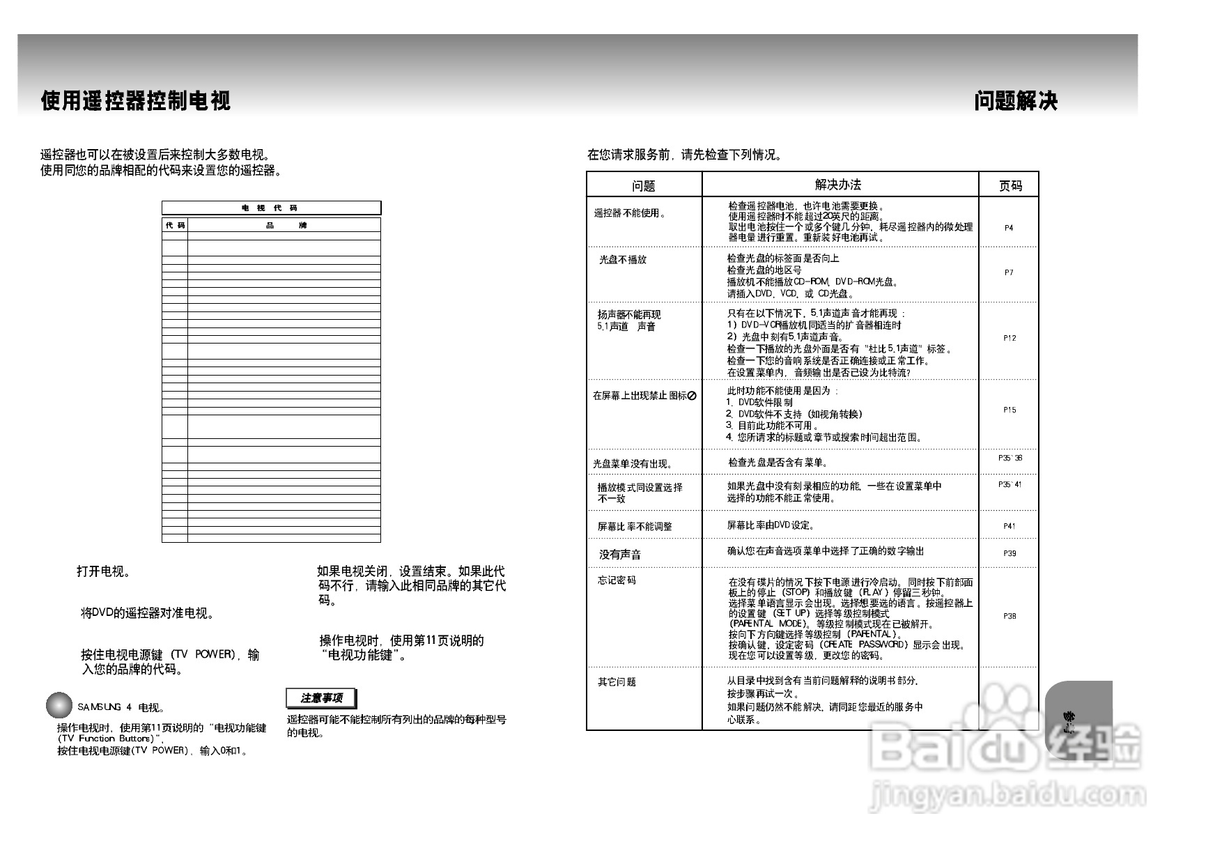 三星DVD-P728K使用说明书:[2]