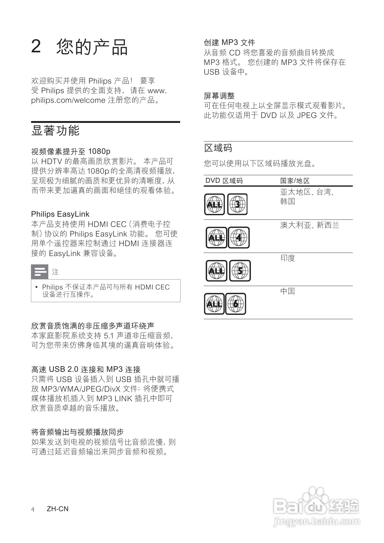 飞利浦HTS3373/93家庭影院使用说明书:[1]