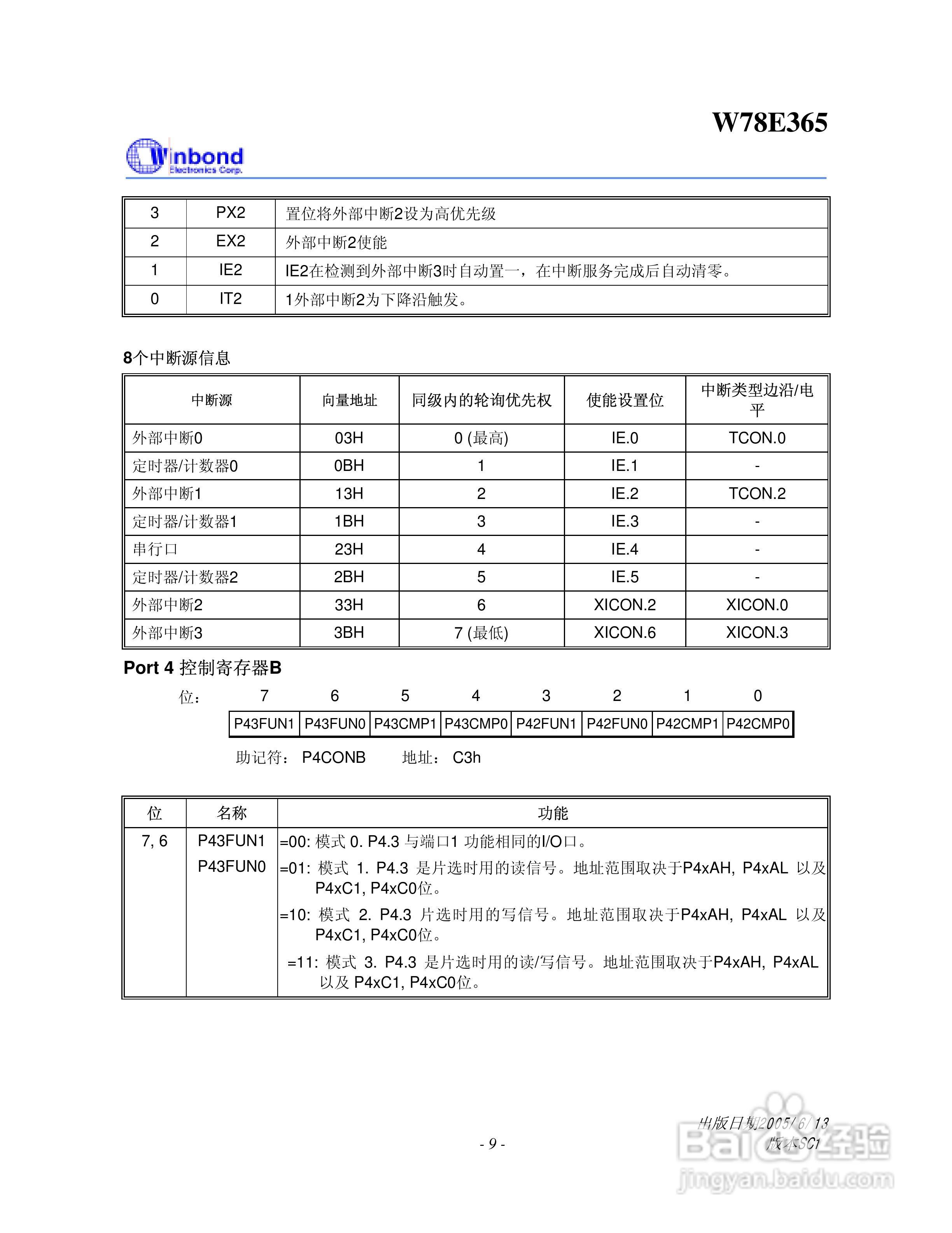 Winbond W78E365 8位微控制器说明书:[1]