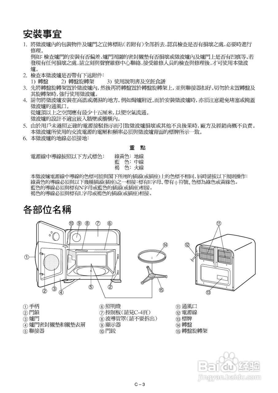 声宝R-142D型微波炉说明书:[1]