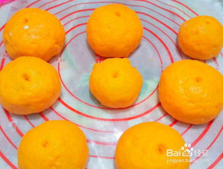家庭自制橘子馒头