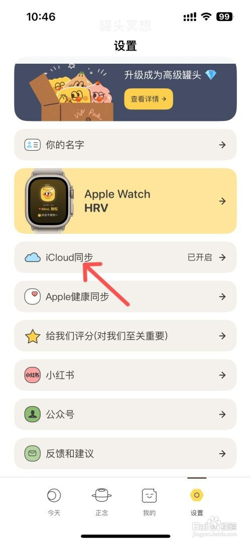 罐头冥想如何关闭与iCloud同步