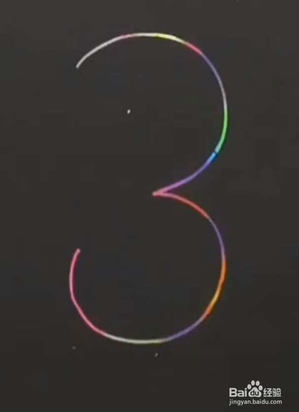用数字“3”画猴子