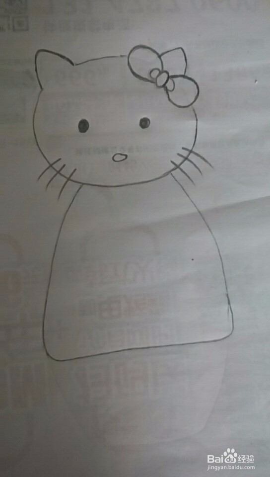 多妈简笔画凯蒂猫的画法