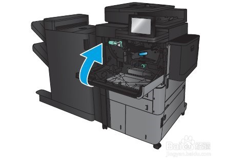 HP M830 如何清除前挡盖卡纸