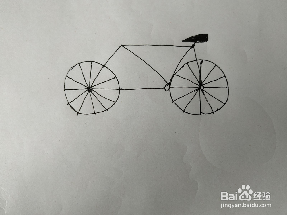 自行车简笔画怎么画？