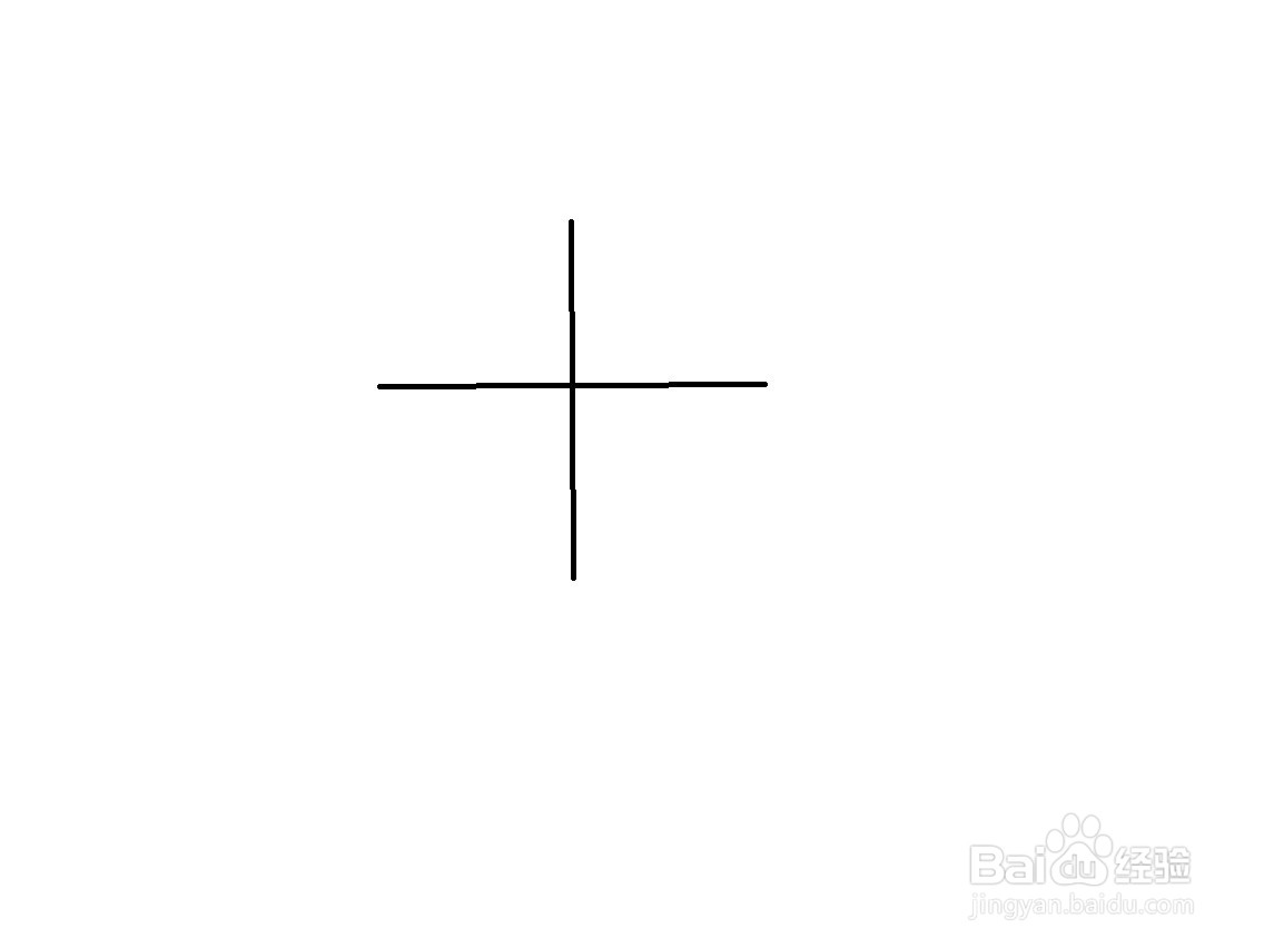 用 + 画四叶草的方法