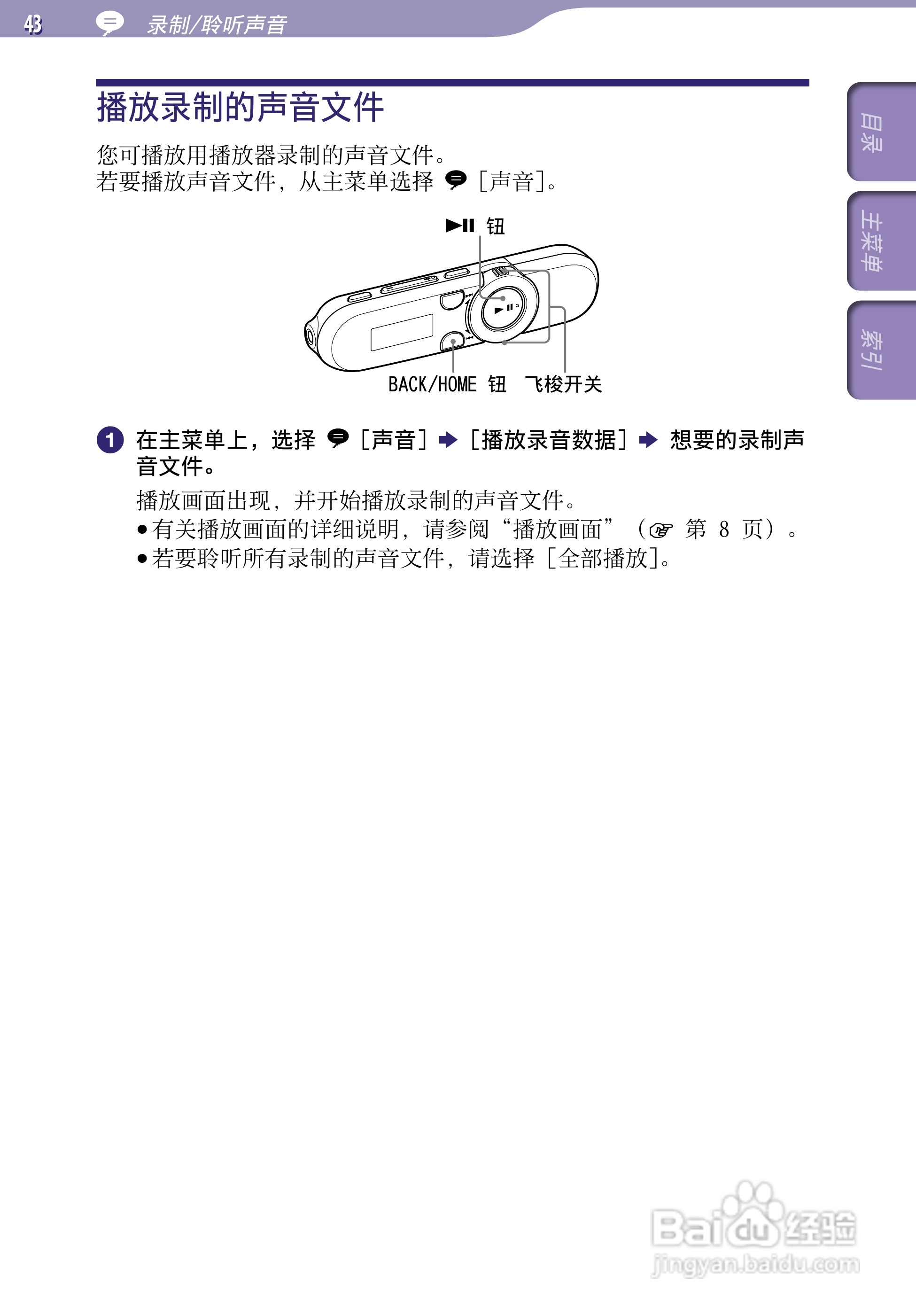 SONY索尼NWZ-B153数码影音使用说明书:[5]