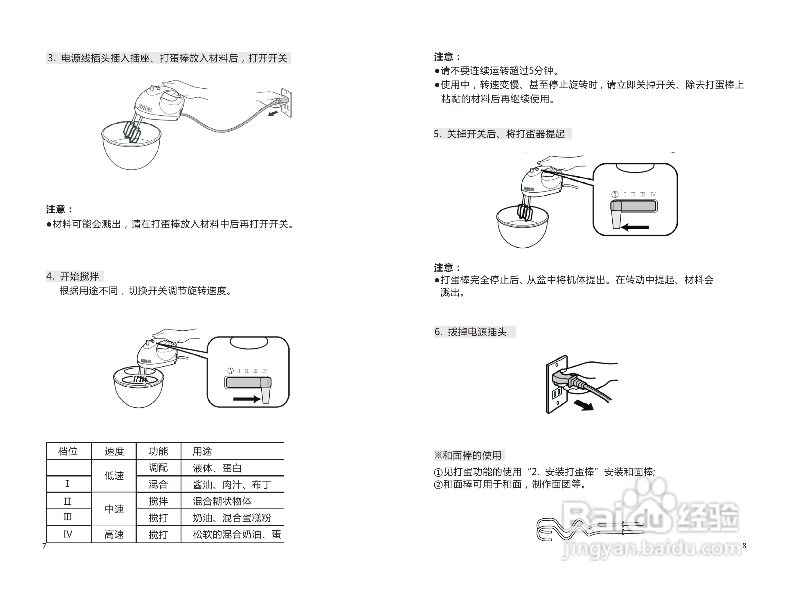 couss ch-3001多功能打蛋器说明书