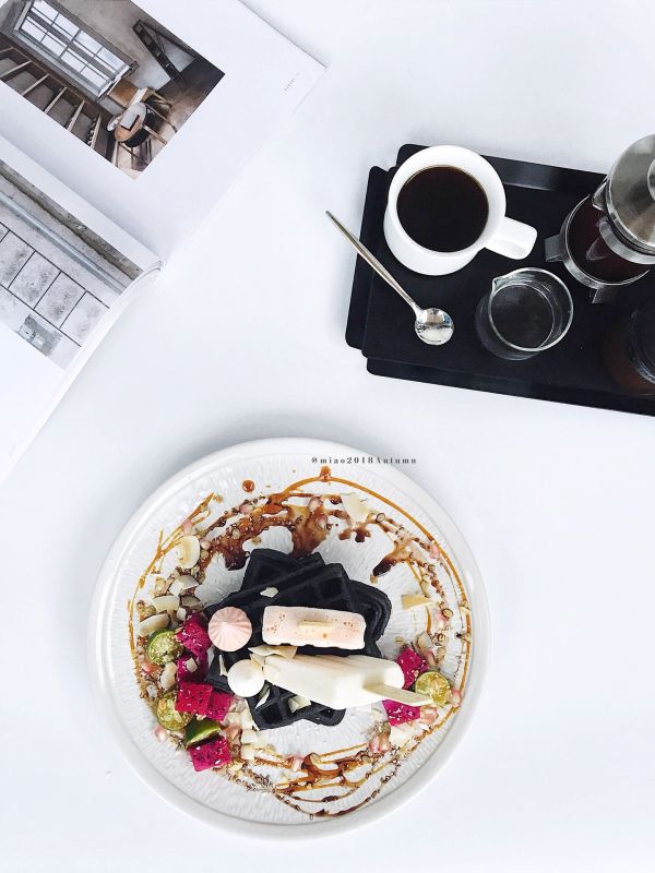 竹炭糯米华夫饼