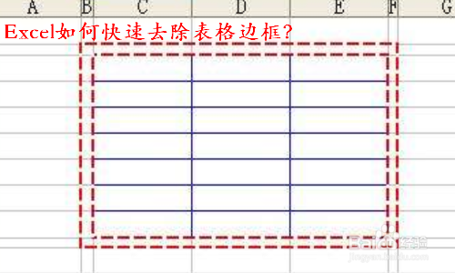 <b>Excel如何快速去除表格边框</b>