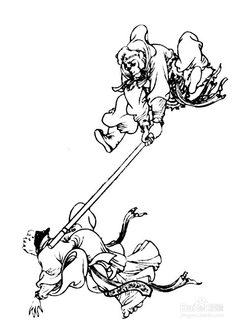 三打白骨精简笔画