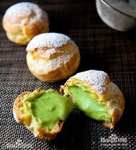 抹茶泡芙的做法