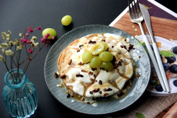 酸奶焦糖山核桃红豆松饼