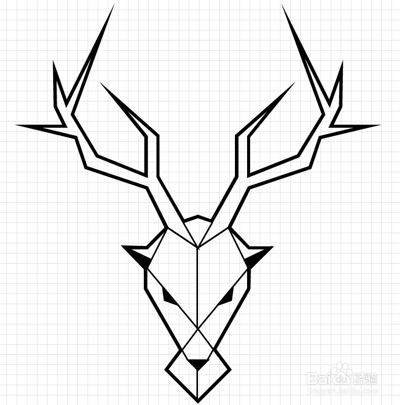 如何创建简约现代的直线鹿形LOGO