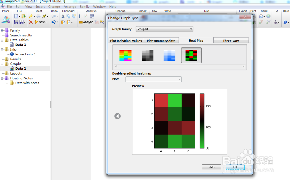 如何利用Graphpad prism7.0软件做热图