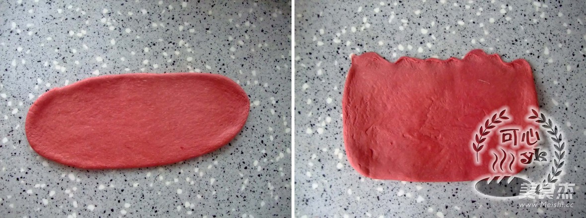 抢眼美味的红曲双色割包（中种）