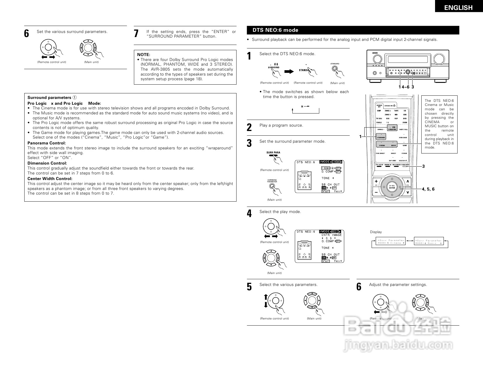 DENON AVR-3805收音环绕扩音机操作说明书:[3]