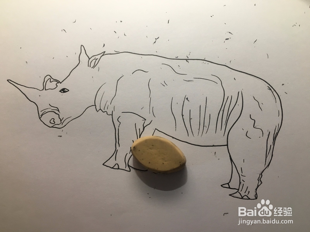 画一只犀牛 犀牛简笔画 幼儿绘画 儿童绘画