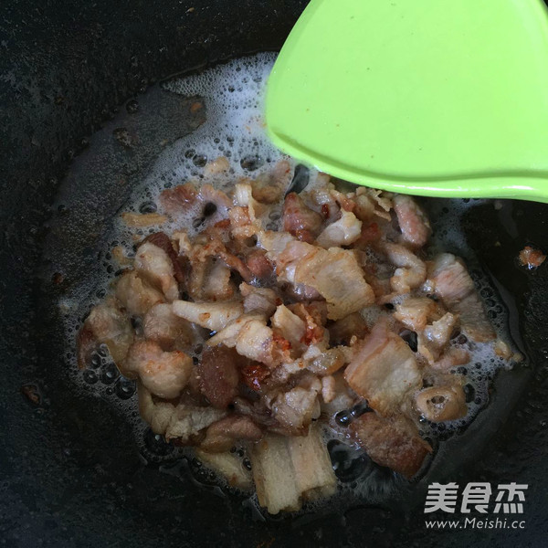 有机花菜炒肉片