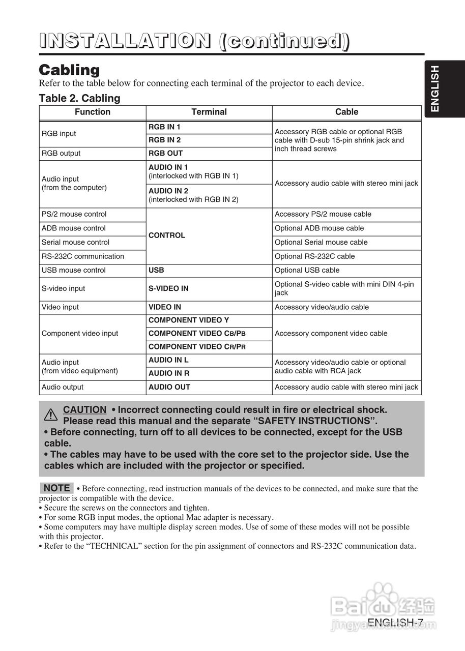 3M MP8749投影机说明书:[1]