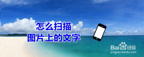 怎么扫描图片上的文字