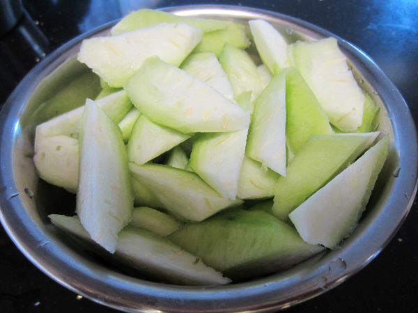 丝瓜开洋炒毛豆