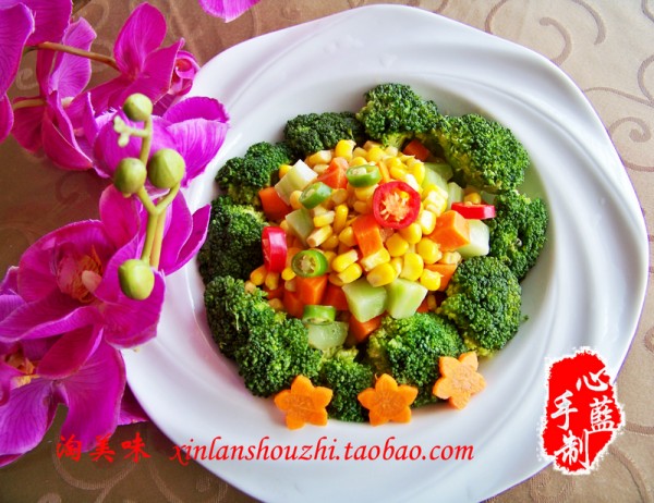 西兰花彩蔬小炒