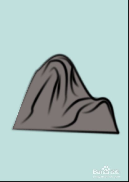 Photoshop 绘中国画系列：[1]中国画之山水石