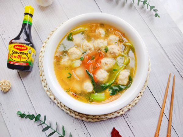 老少皆宜团团圆圆肉丸汤