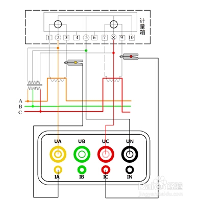 三钳相位伏安表的两种测量接线