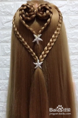 双心形披肩发淑女女神必备