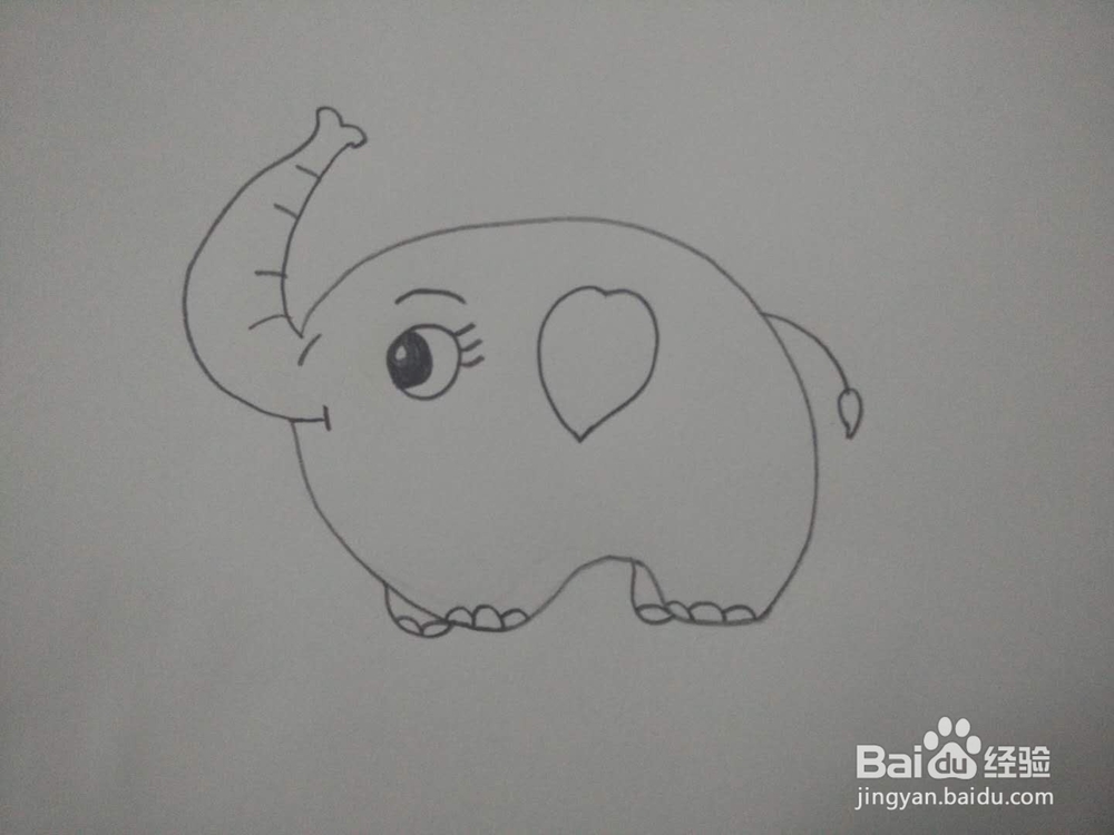 教你画水彩画之蓝色小象