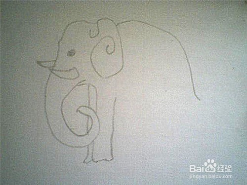 简笔画 大象的画法