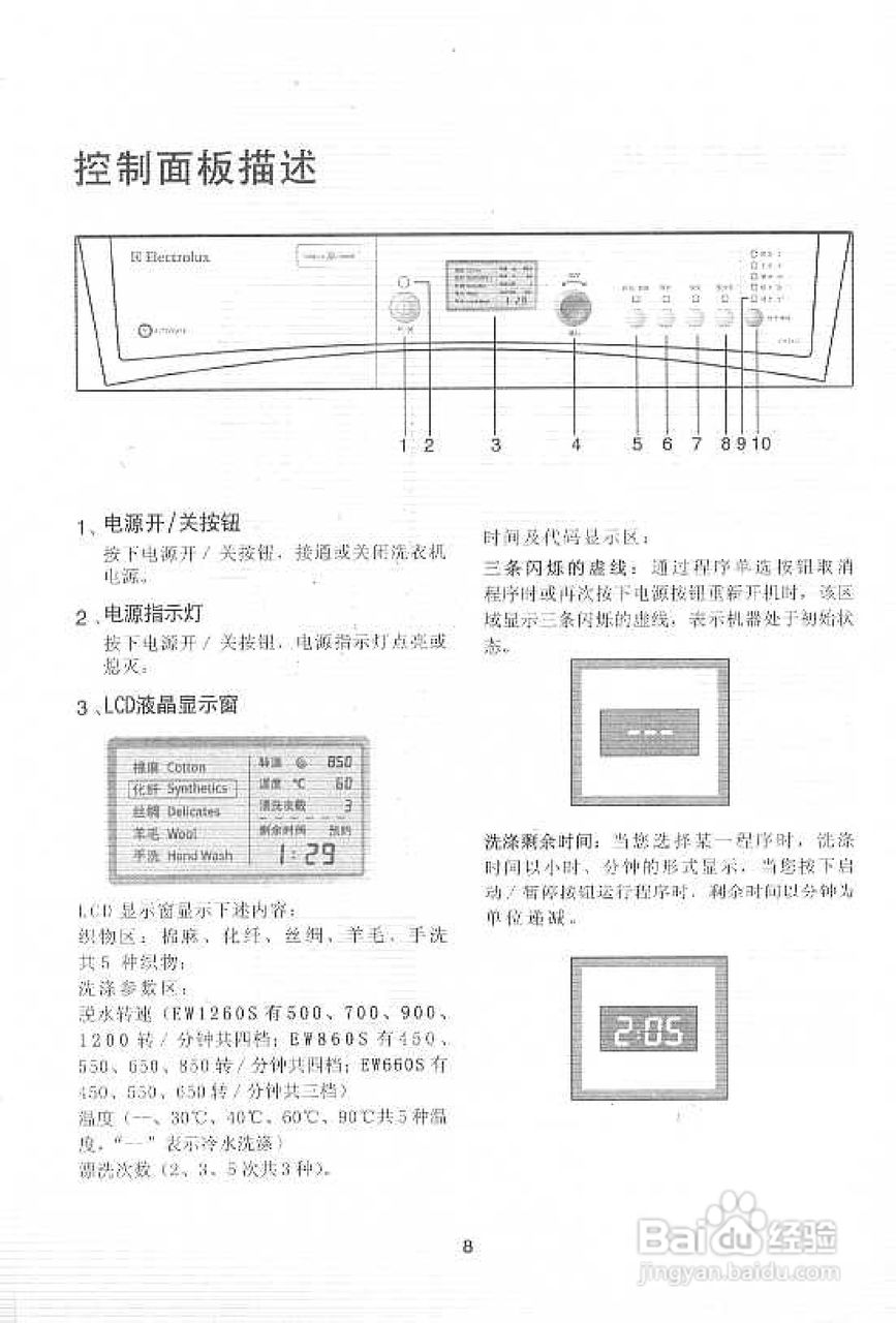 伊莱克斯EW-660S全自动滚筒洗衣机使用说明书:[1]