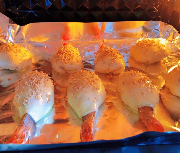 空炸盐焗虾芝士酥