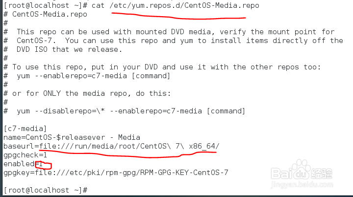 centos7 设置本地光盘yum源