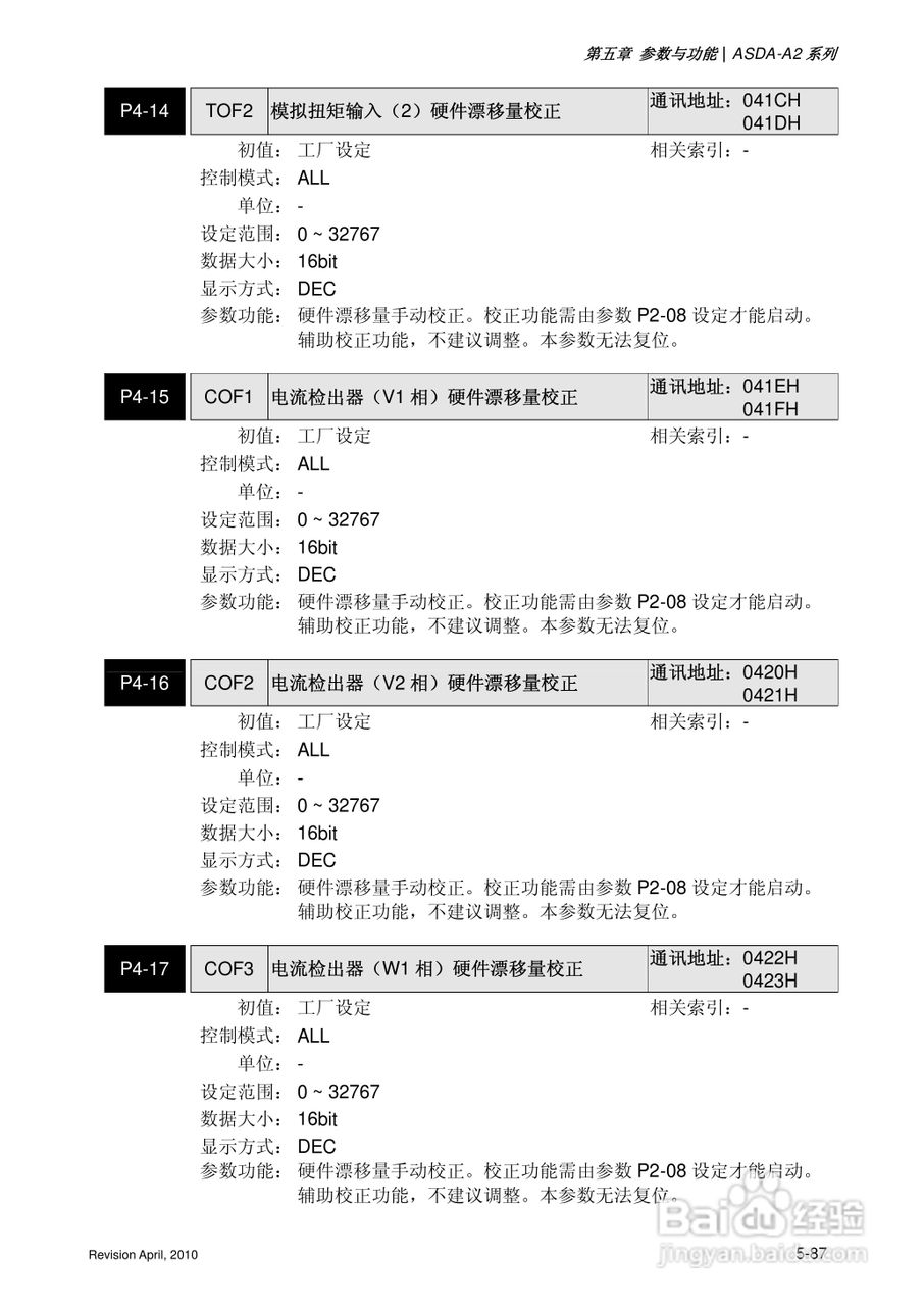 AELTA ASD-A2系列高机能通讯型伺服器使用手册:[22]