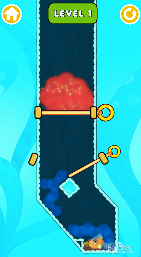 Pull Pins Rescue Fish的Level 1怎样过关?