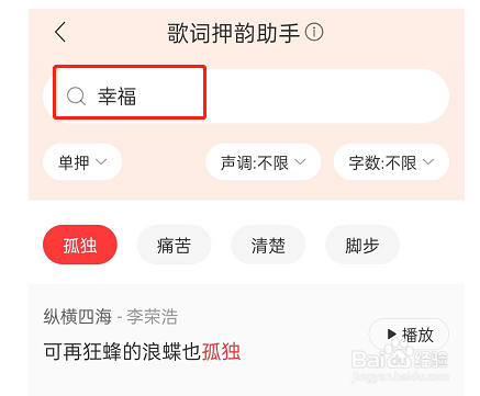 网易云音乐怎么打开歌词押韵助手