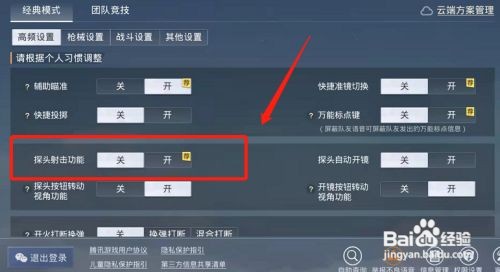 和平精英在哪打开探头射击功能