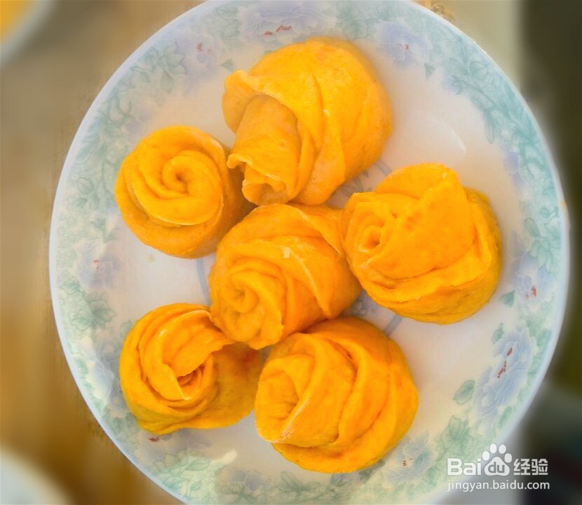 儿童食谱之南瓜玫瑰馒头